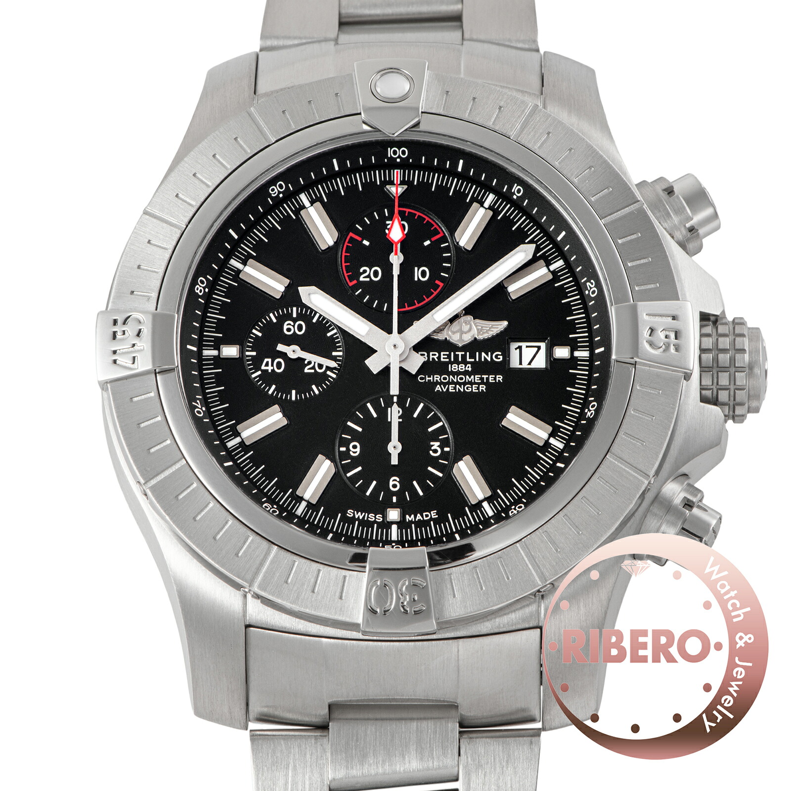BREITLING ブライトリング スーパー アベンジャー クロノグラフ 48 A13375101B1A1(A13375) ステンレススチール【中古】|RIBERO店