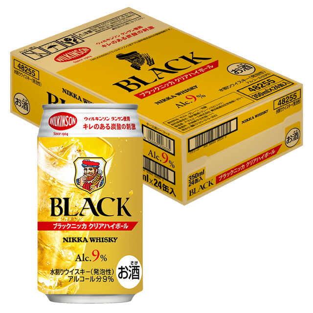 角ハイボール　350ml １ケース　ブラックニッカクリアハイボール350m２３本 Amazon.co.jp: 【ウイルキンソン タンサン使用】ブラックニッカ
