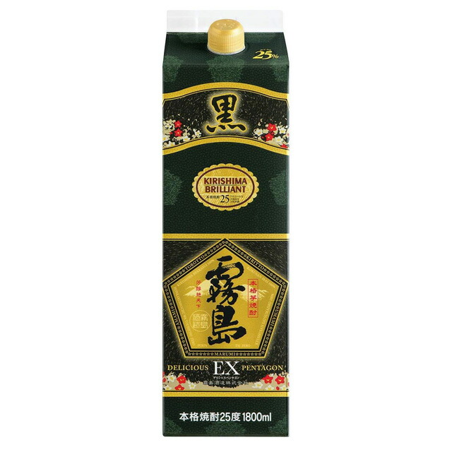 楽天市場】黒霧島25度1800ml 紙パック【霧島酒造】【芋焼酎 いも焼酎