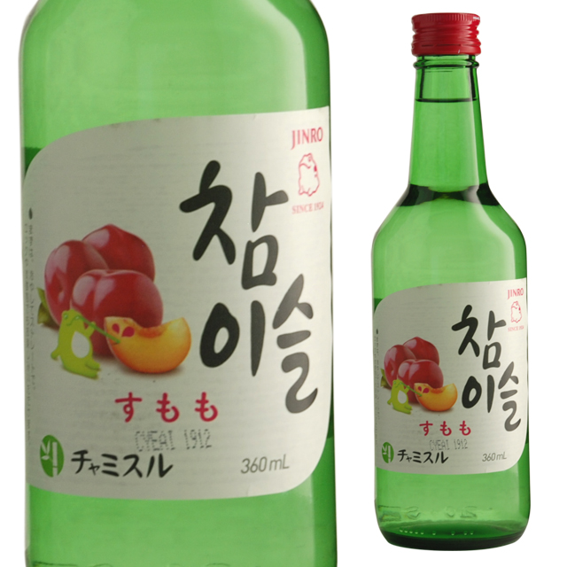 チャミスル すもも 13度 360ml 真露 箱なし JINRO 韓国 フレーバード焼酎 日本最級