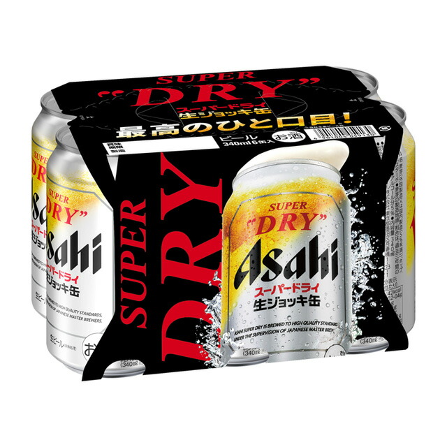 楽天市場】[6缶パック] アサヒ スーパードライ 350ml缶×6本 [7月