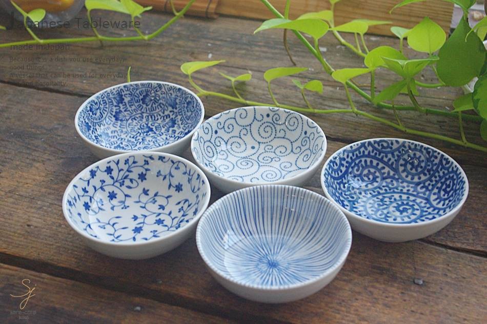 Ricebowl I Beat And Anese Dishes Mino Ware Indigo Dyeing Five I Perform Ortment Of Goods The Tableware Which It Is Easy To Use Can From A Child Age In Peace Thinness And Neat Form Utilized