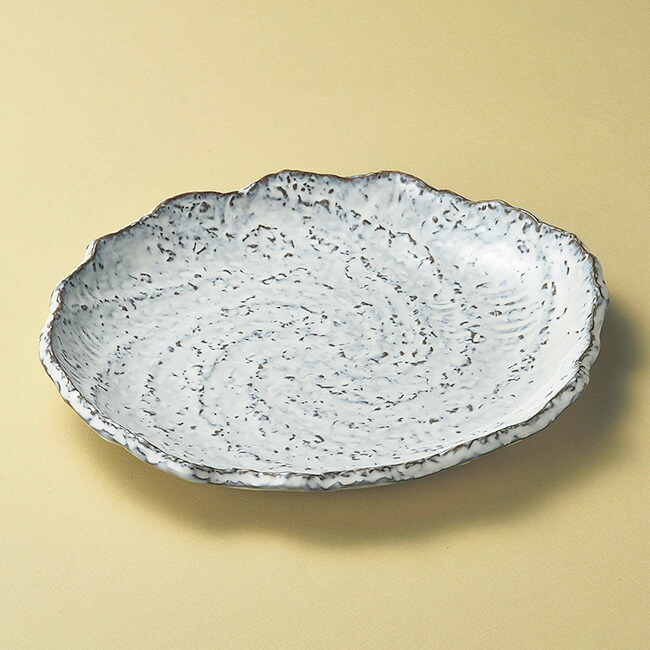楽天市場】和食器 土物砂ビードロ 木ノ葉皿 萬古焼 41×17.5×5.5