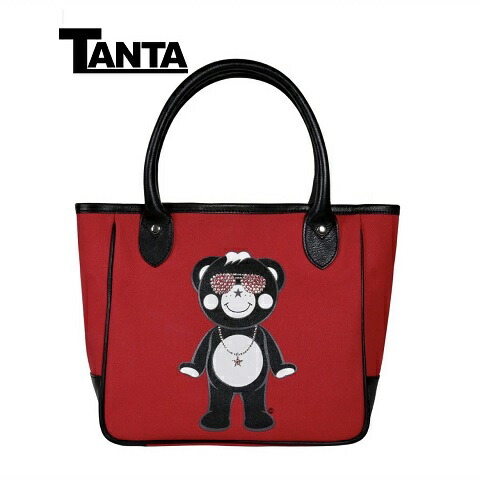 TANTA タンタ　トート　チャッピークマ　スター　ハンドバッグ　ブラック TANTA トートバッグ TANTA/タンタ/NEW SWAROVSKI CHAPPY TOTE