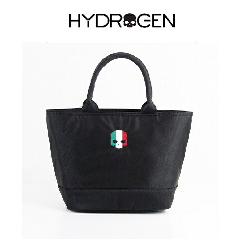 新しいコレクション Hydrogen ハイドロゲン イタリアスカル刺繍ミニジップトート 黒色 ブラック Safari Leon掲載ブランド 年 ユニセックス Italy Skull Mini Zip Tote Bag 早割クーポン Shintenchi Biz