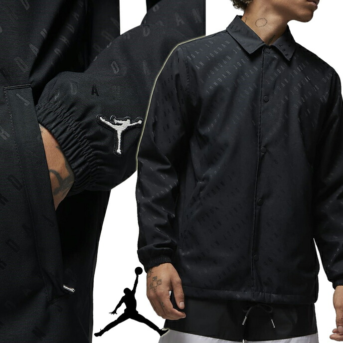 ジョーダン ナイロンジャケット AIR JORDAN Water Resistant Mesh Lined Windbreaker Black
