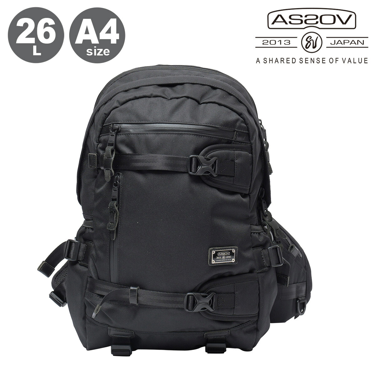 アッソブ リュック バックパック コーデュラドビー 26L A4 メンズ レディース 061407 AS2OV CORDURA DOBBY 305D デイパック ハーネス チェストベルト[即日発送]
