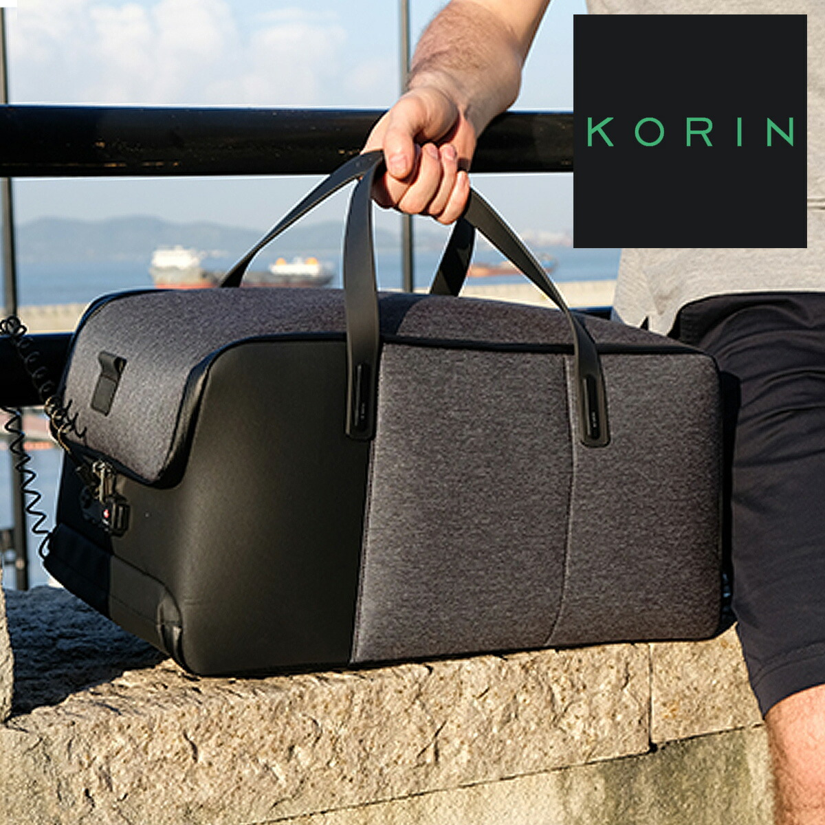 可愛いクリスマスツリーやギフトが ボストンバッグ ビジネスバッグ ガジェットバッグ 15インチ Pcケース ショルダーバッグ Design Korin Go Flexpack メンズ ゴー フレックスパック 2way ボストンバッグ コリンデザイン 折りたたみ 撥水 Po10 Bef Tsaロック 盗難