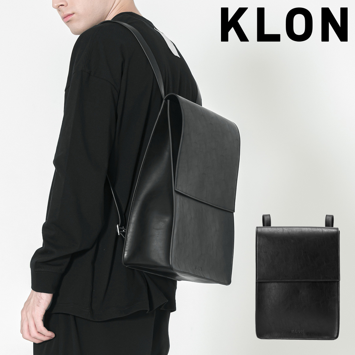 【全品10倍★3/26(木)2時迄】KLON リュック メンズ レディース クローン 2WAY ショルダーバッグ スクエア 通勤 通学 ビジネス SQUARE LINE RUCKSACK