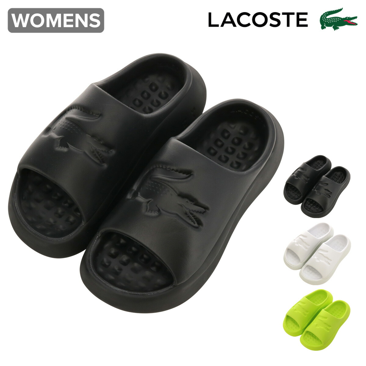 楽天市場】ラコステ サンダル レディース LACOSTE CROCO SLIDE