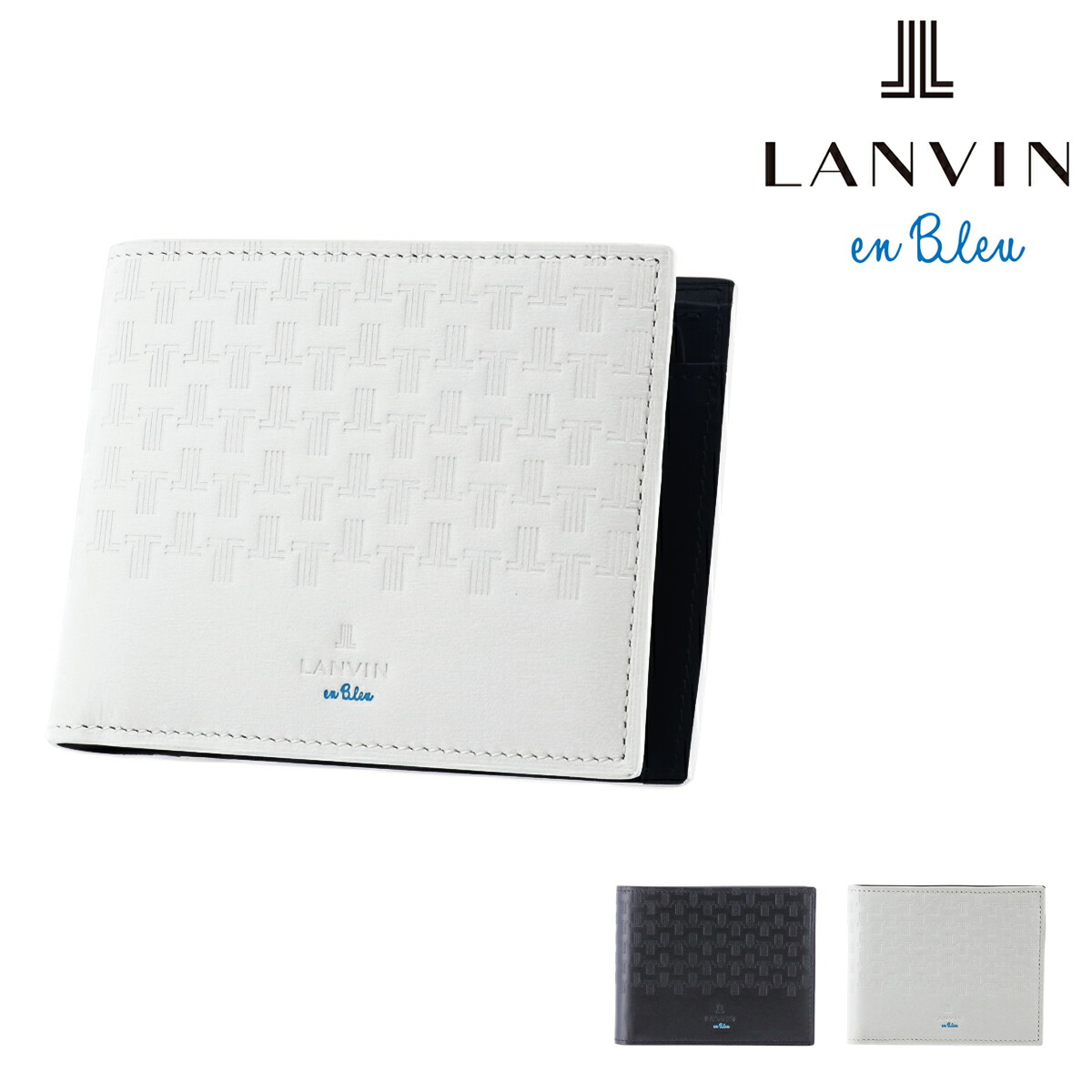 二つ折り財布 ジェイエル レザー 本革 レザー スタンプ ランバンオンブルー スタンプ 5612 Bleu Bleu En メンズ Lanvin ミニ財布 牛革 即日発送 Bef Muccha ムッチャ 送料無料 あす楽