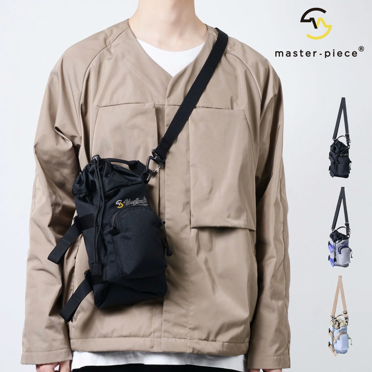 【全品10倍★7/24(金)0時～】マスターピース ショルダーバック メンズ レディース mspc 03234 Hugsack master piece 軽量 日本製 カジュアル[即日発送]｜SAC&rsquo;SBAR LIFESTYLE GOLF＆SPORTS