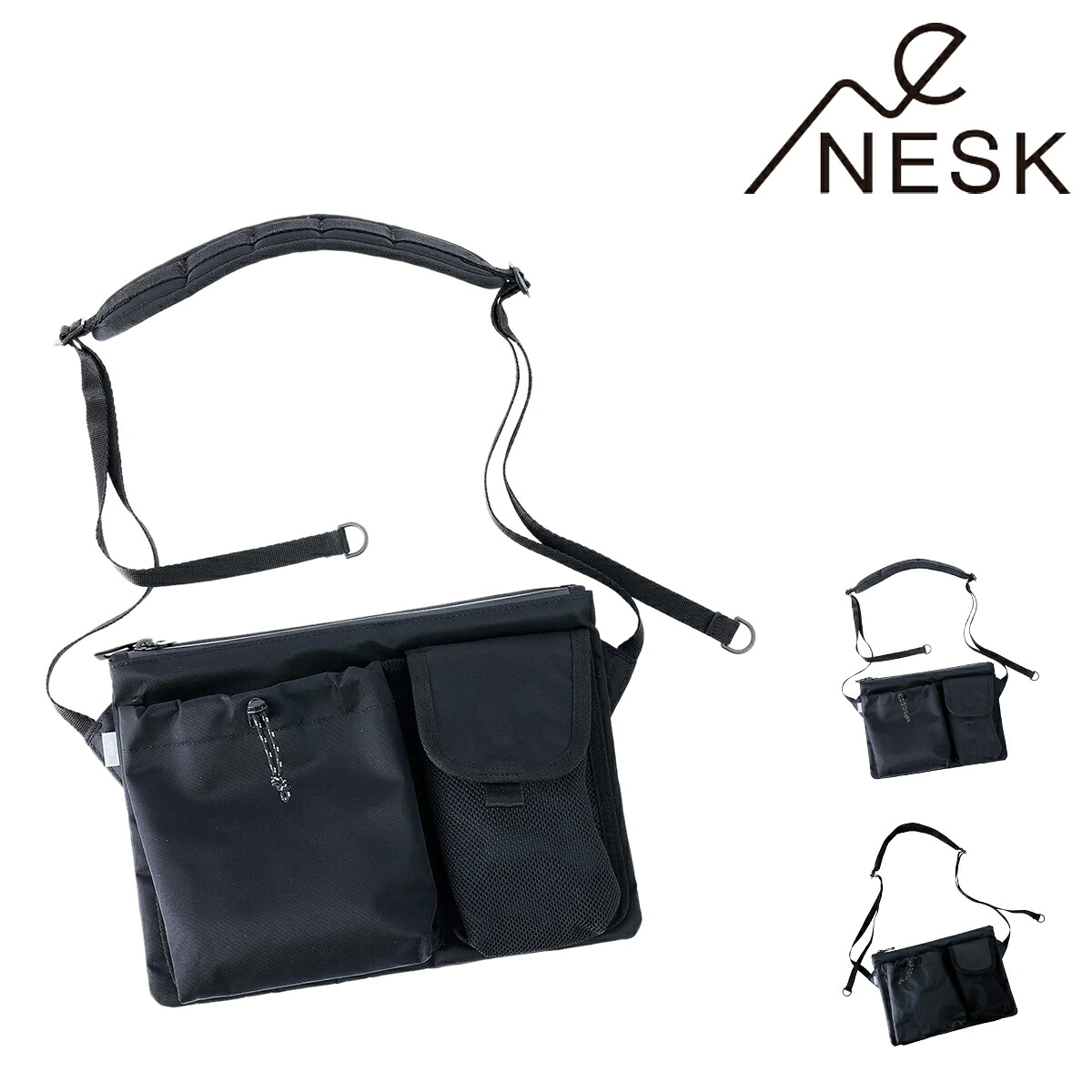 【全品10倍★4/10(金)2時迄】ネスク ショルダーバッグ ツイル フェイス メンズ NS-008 NESK 軽量 斜め掛け 旅行 トラベル アウトドア ライフスタイル[即日発送]