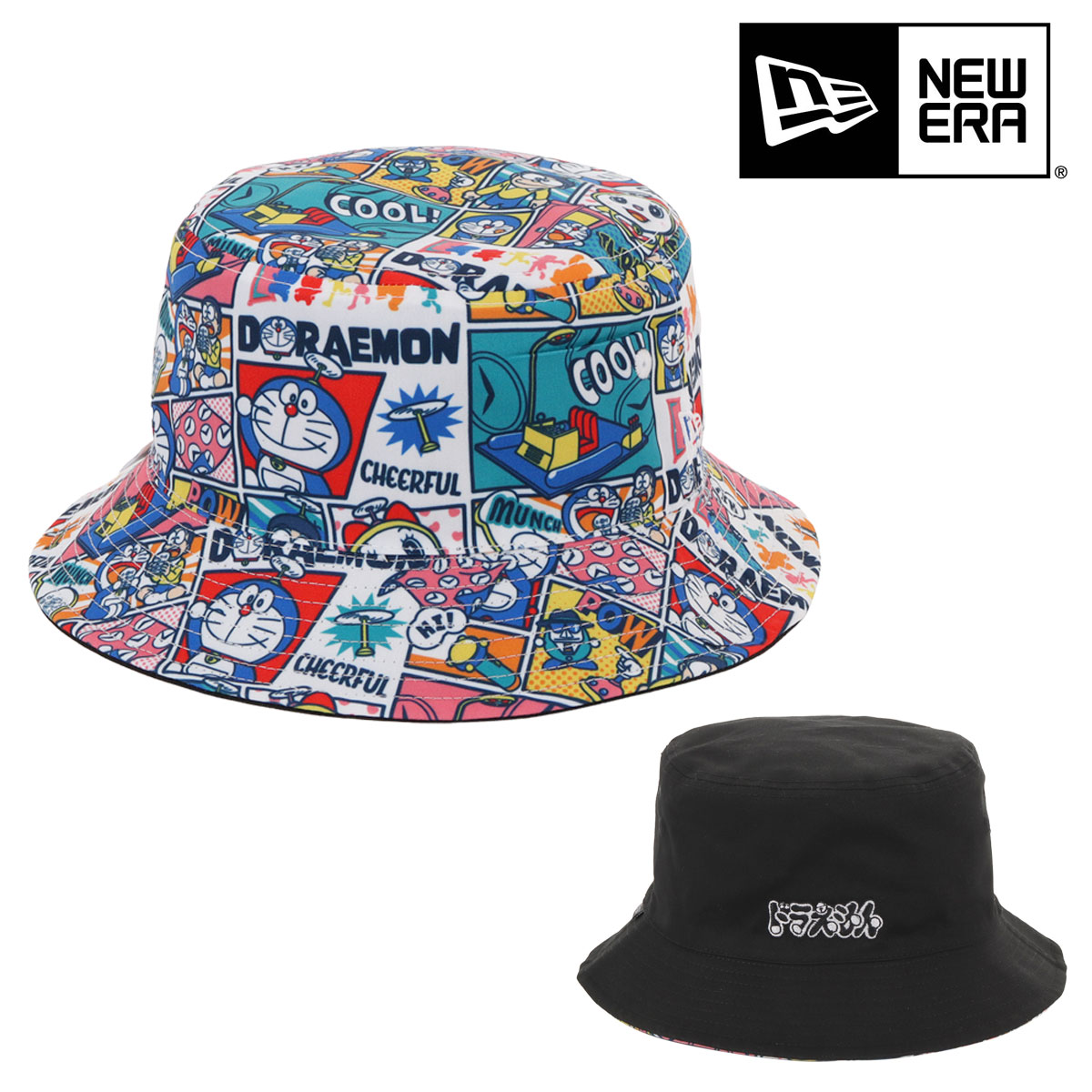 ニューエラ ドラえもん バケットハット 帽子 リバーシブル メンズ レディース NE-BUCKET-01RVDORA コミック NEW ERA Doraemon 日焼け対策 UV対策 アニメ キャラクター[即日発送]