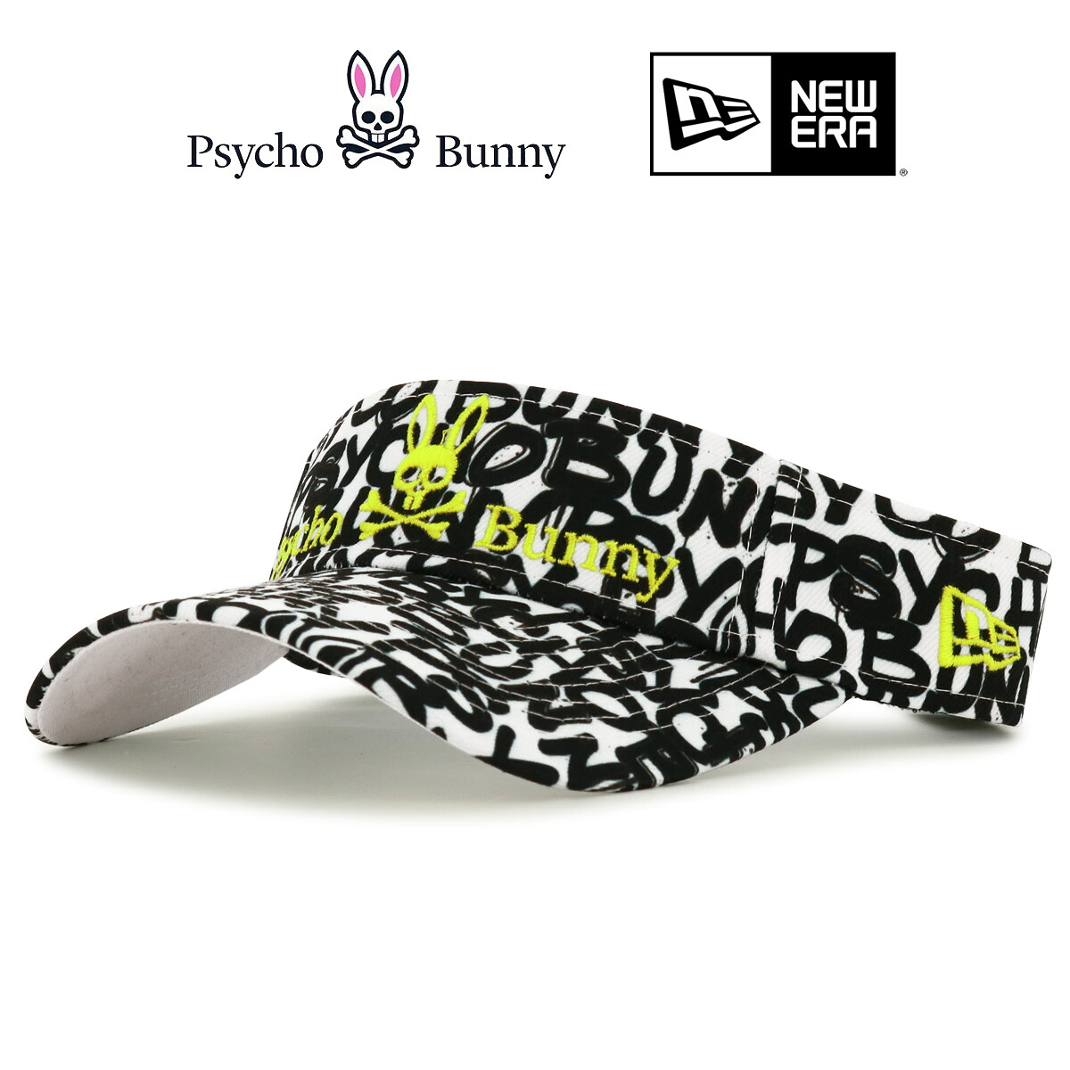 Tsuuhan Gekiyasu サイコバニー ゴルフ サンバイザー ニューエラ New Era コラボ メンズ レディース Pbmg3f Psycho Bunny 帽子 即日発送 Chou Bihin No Css Edu Om