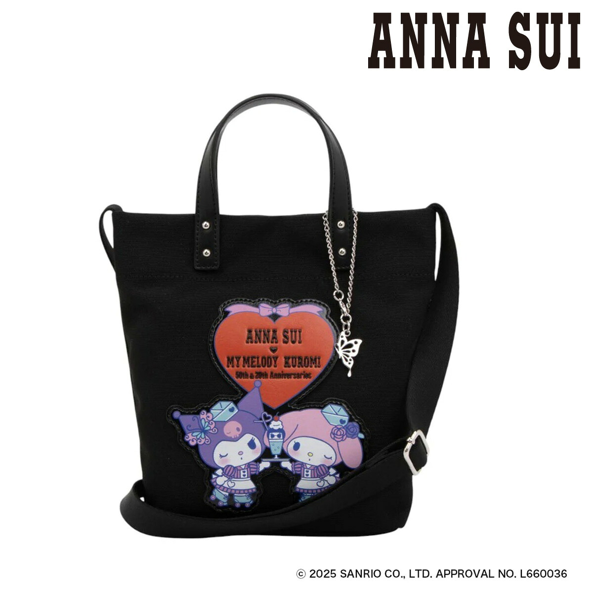 アナスイ クロミ マイメロディ ショルダーバッグ レディース 318142 ANNA SUI × MY MELODY & KUROMI ミニショルダー サンリオ[即日発送]