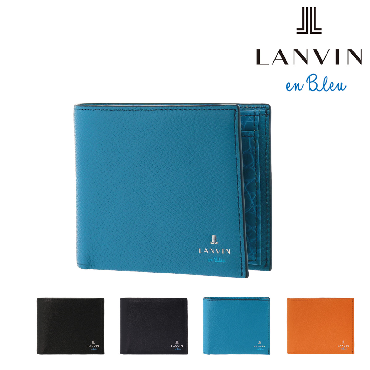 楽天市場 ランバンオンブルー 二つ折り財布 ミニ財布 パート メンズ Lanvin En Bleu 本革 牛革 レザー Bef Po10 ショッパー付 リチャード ブランド コスメ