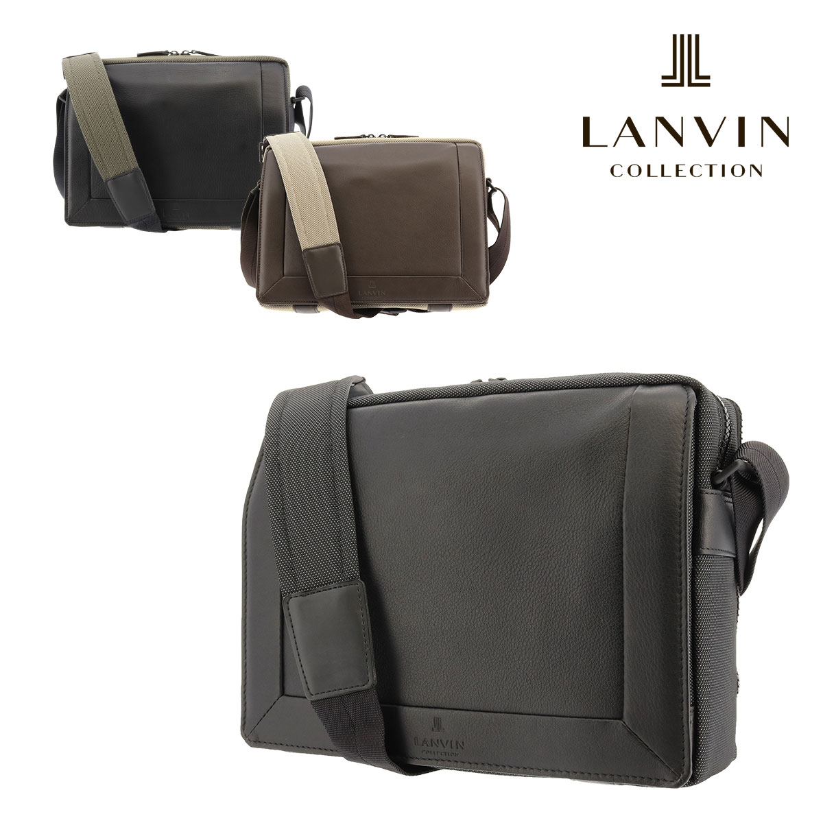 楽天市場 ランバンコレクション ショルダーバッグ アクタス メンズ 2102 日本製 Lanvin Collection ナイロン 本革 レザー Bef Po5 リチャード ブランド コスメ