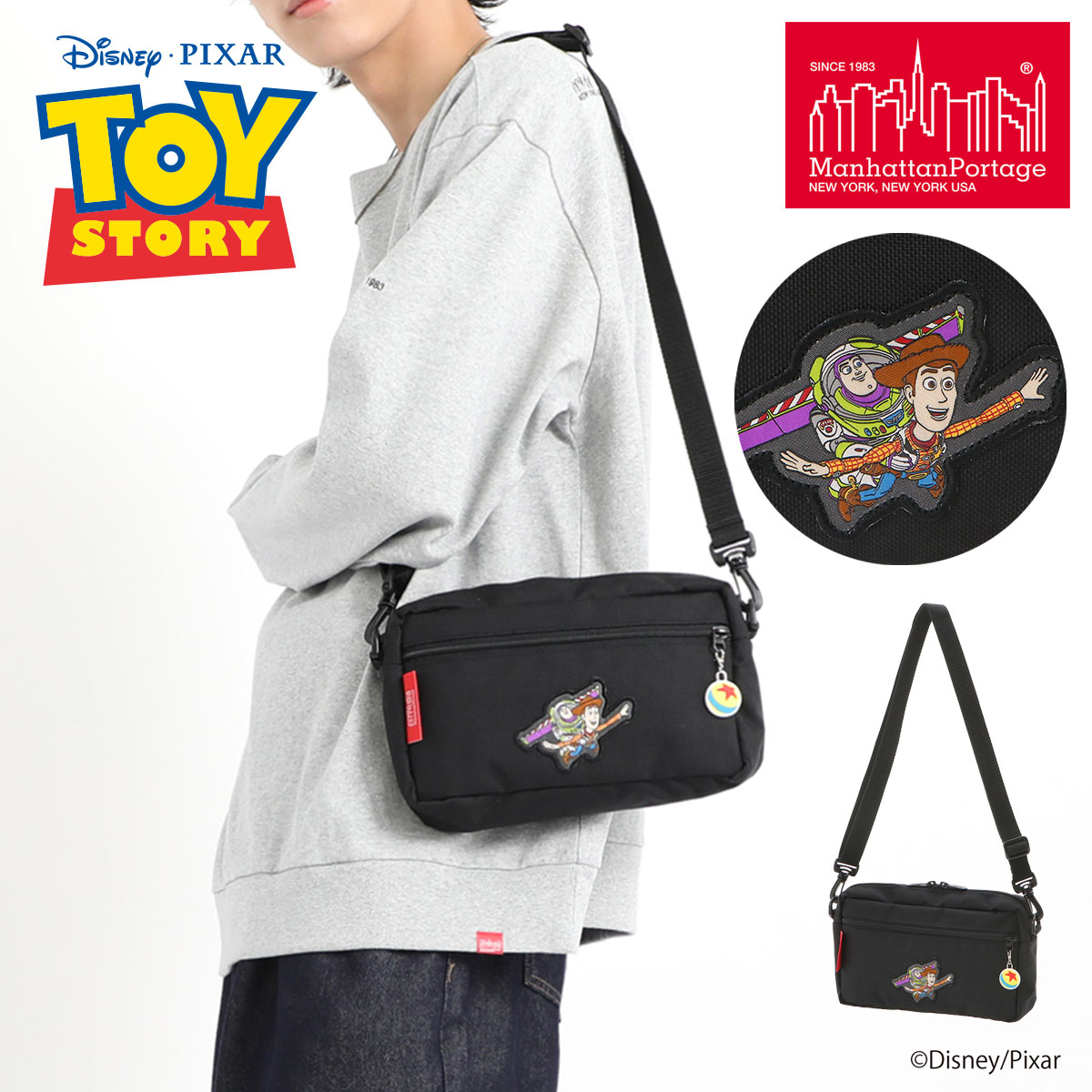 マンハッタンポーテージ トイストーリー ショルダーバッグ メンズ レディース MP1404L2TOY manhattanportage TOY STORY ウッディ バズ コラボ ディスニー ピクサー[即日発送]