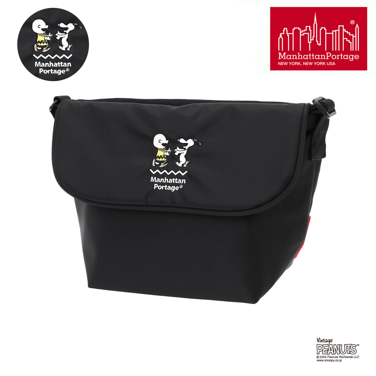 Manhattan Portage マンハッタンポーテージ PEANUTS ピーナッツ メッセンジャーバッグ ショルダーバッグ チャーリーブラウン MP1603BPDMGNTPNS25 軽量 ナイロン ペットボトル収納可能[即日発送]