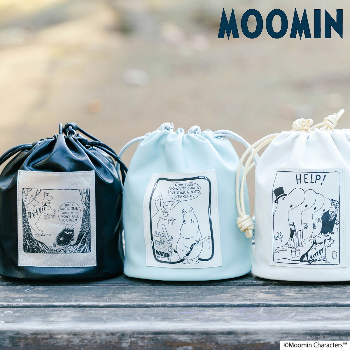 ムーミン 巾着ポシェット レディース 30001 Moomin 巾着ショルダー ミニショルダー ポシェット ミニバッグ 巾着 斜め掛け 肩掛け[即日発送]｜メゾンドサックスバー財布・鞄専門