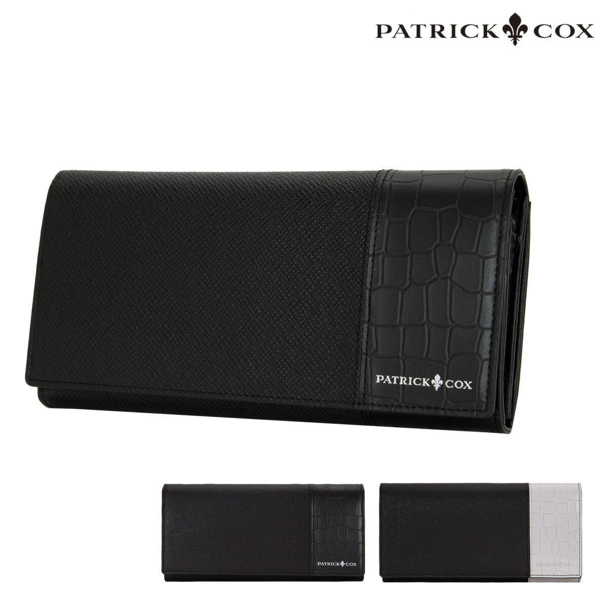 PATRICK COX パトリックコックス長財布 かぶせ レザー 本革 ブラック 楽天市場】財布 PATRICK COX 限定シリーズ メンズ財布 ラウンド