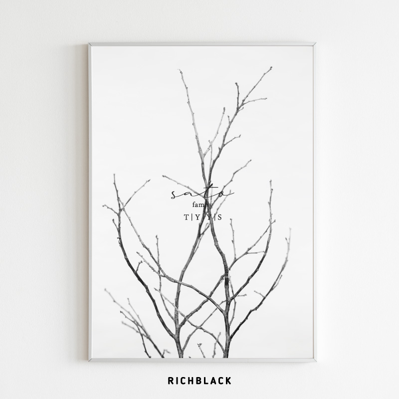 【３名枠非売品　新品未使用】色憑くモノクローム ポスター 楽天市場】名入れ Family ポスター 枝 A1 A2 A3 サイズ枝物 家族 子供