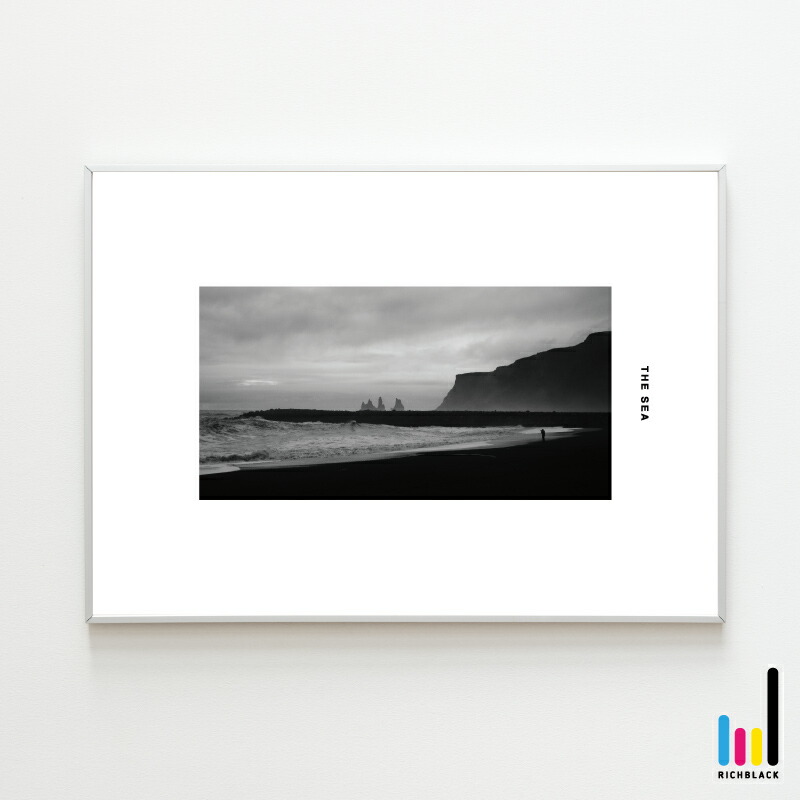 楽天市場】海 モノトーン 写真 プリント ポスター [ A3 ]砂浜 ビーチ