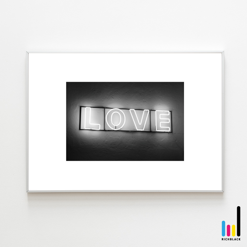 楽天市場】LOVE ネオンサイン モノクロ ポスター A4北欧 北欧風 英語