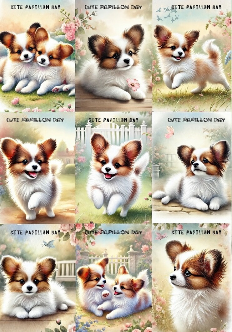 楽天市場】New 犬 犬柄 パピヨンの可愛すぎるデザイン 輸入生地 生地