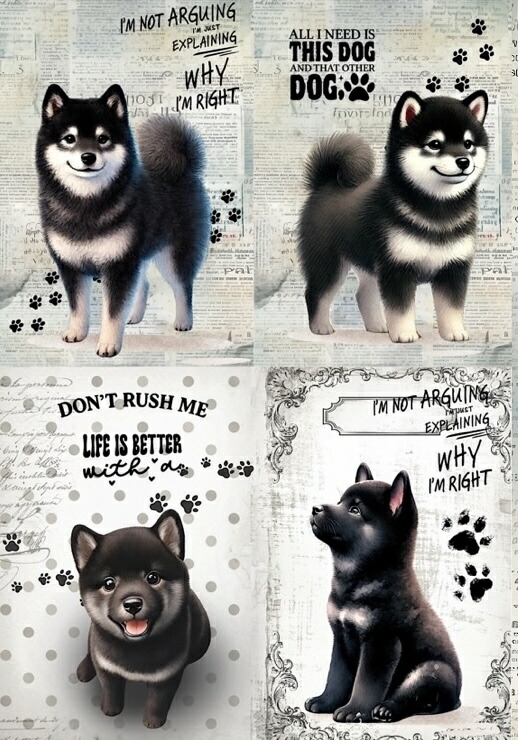 楽天市場】新入荷 オリジナル 生地 柴犬 ブロックデザイン