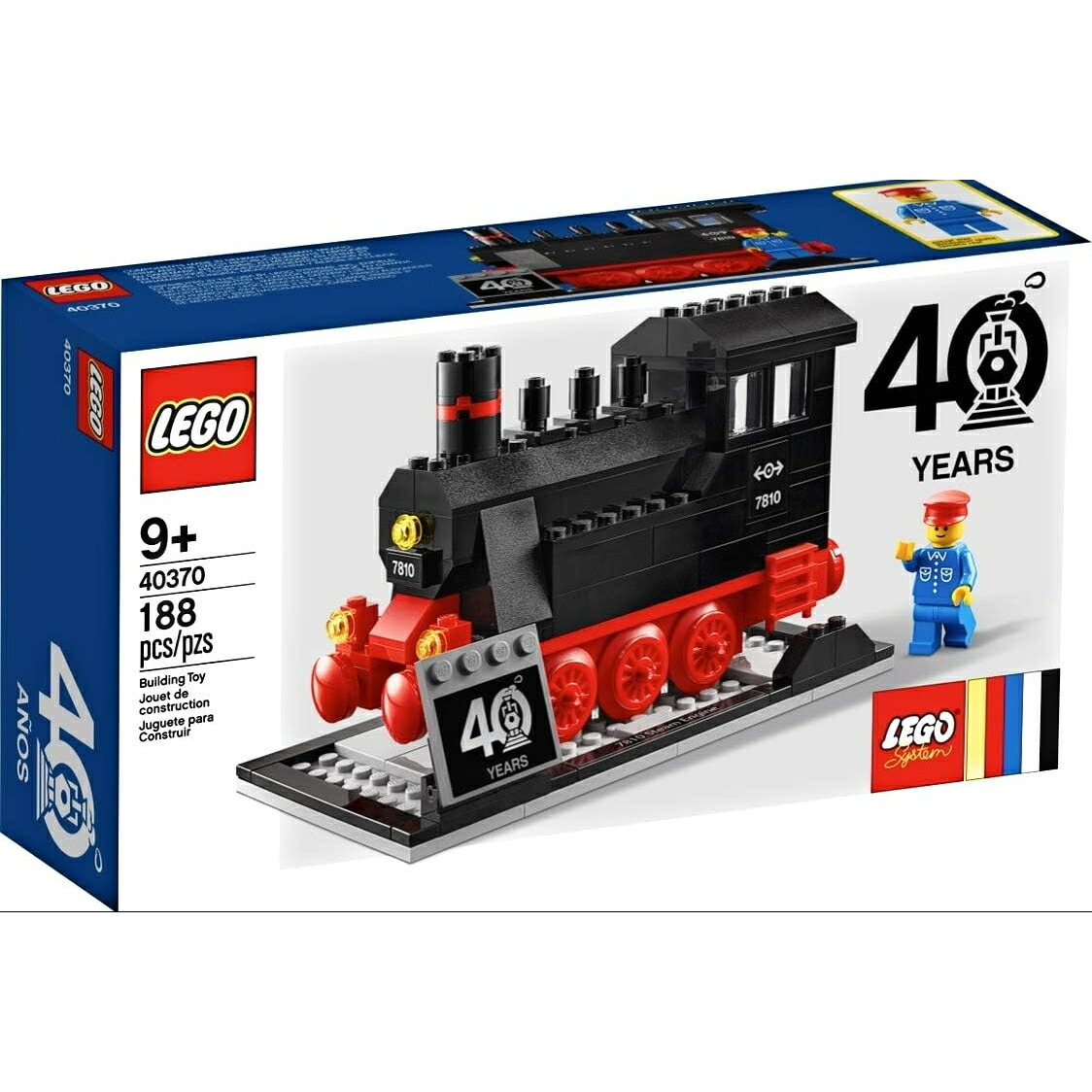 LEGO 40周年押さえる 40370 蒸気船政府機関車(Steam Engine) 188 Pcs