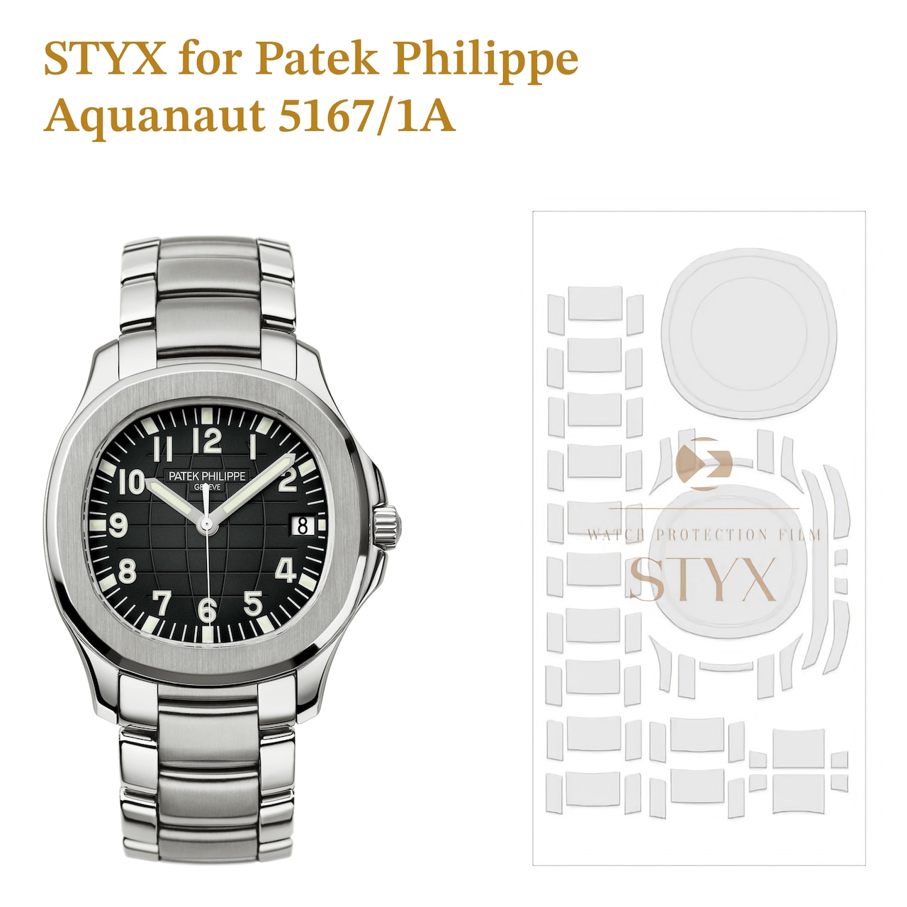 【STYX 保護すること写真フィルム】for Patek Philippe Aquanaut Ref. 5167