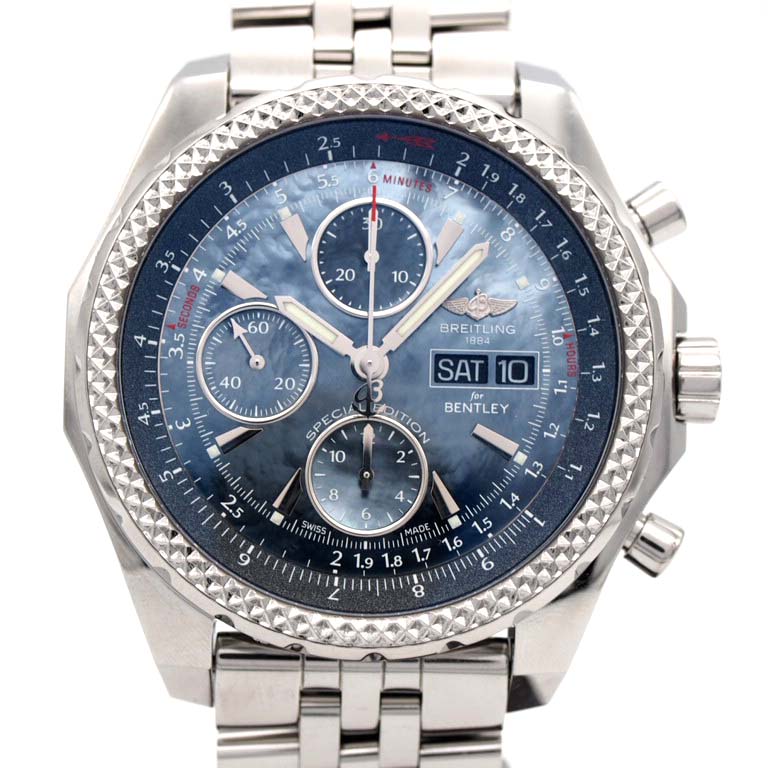 Rich Time Blight Ring Breitling Bentley Gt A13362 Chronograph Ss