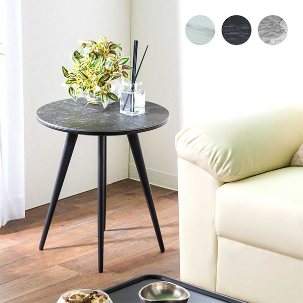 超激安 楽天市場 サイドテーブル 丸 大理石風 セラミック トップ ミニテーブル カフェテーブル コーヒーテーブル ナイトテーブル 大理石 柄 テーブル マーブル柄 円型 円形 白 黒 ブラック グレー色 ホワイト おしゃれ コンパクト モダン インテリア リック 最も優遇