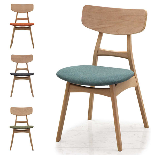 ダイニングチェア 2脚セット 北欧 ビーチ材 木製 ビーチ材突板 ビーチ無垢材 ブナ チェア 椅子 2脚 おしゃれ ファブリック 布地 座り心地 硬め 傾斜 カーブ ダイニング カフェ風 完成品 可愛い リビングチェア グレー ブルー グリーン オレンジ 幅45cm 奥行54cm 高さ76 5