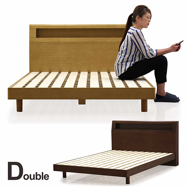♡ 北欧パイン材すのこベッド ダブル ブラウン [7202] ♡ 北欧パイン材すのこベッド ダブル ブラウン [7202] ♡ 北欧パイン材