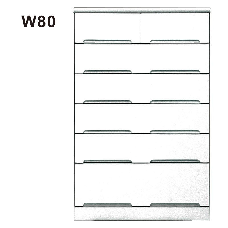 楽天市場】タンス チェスト 収納 幅80cm 6段 白 ハイチェスト 洋服