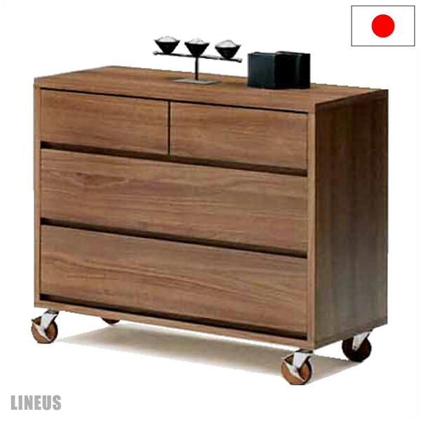 チェスト リビングチェスト ローチェスト 幅80cm 3段 リビング収納 電話台 ファックス台 ウッドキャスター付き シンプル 北欧 モダン おしゃれ 木製 日本製 大川家具 完成品 送料無料|モダン インテリア リック