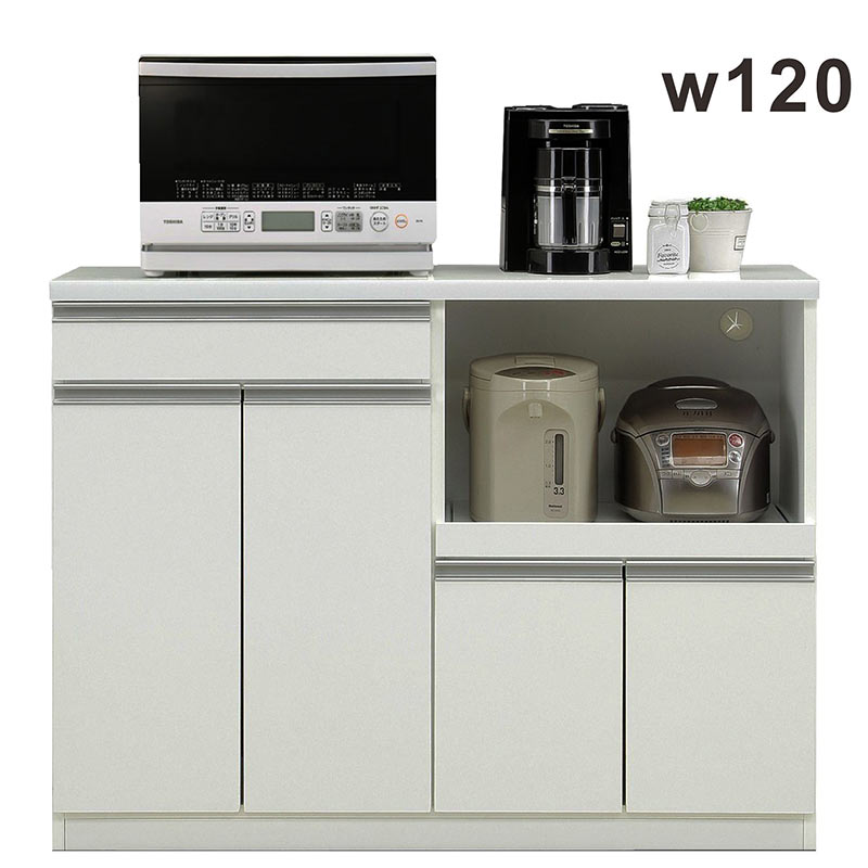 キッチンカウンター ラック キッチン収納 ホワイト 120幅 楽天市場】キッチンカウンター カウンター 食器棚 幅120cm 幅