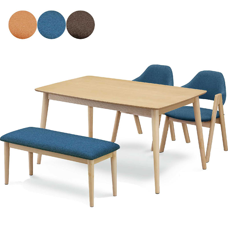 楽天市場】ダイニングテーブルセット ベンチ 4人掛け 幅135cm