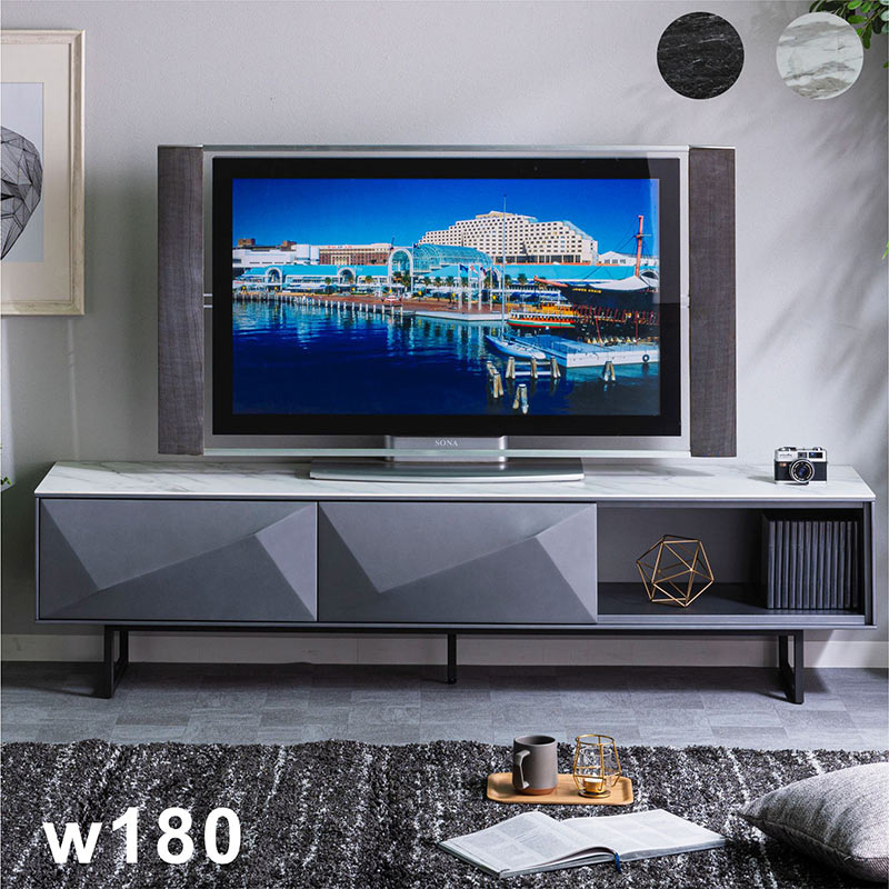 Tvボード お掃除ロボ対応 ローボード 脚付き 幅1800 スタイリッシュ Moca モカ カッコイイ おしゃれ テレビ台 シンプルモダン テレビボード 180cm セラミック調 Ingerock Be