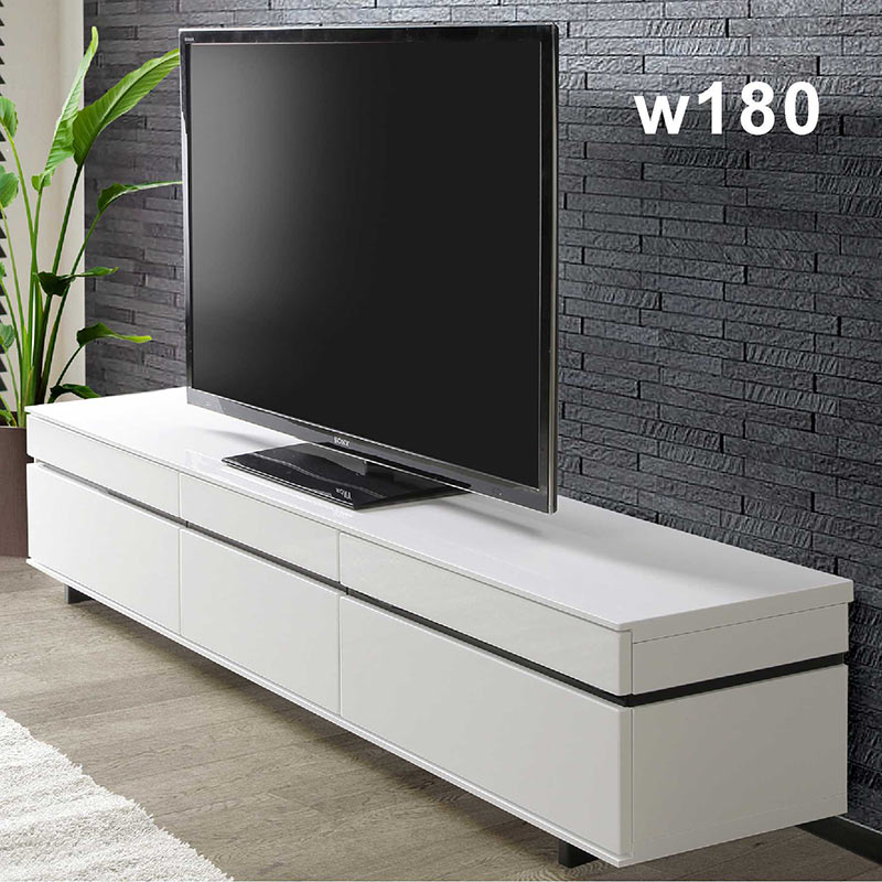 テレビ台 ローボード テレビボード 180cm おしゃれ 収納 引き出し 完成品 北欧 モダン リビング ダイニング 引き出し 白 ホワイト 鏡面 ハイグロス 新生活|モダン インテリア リック