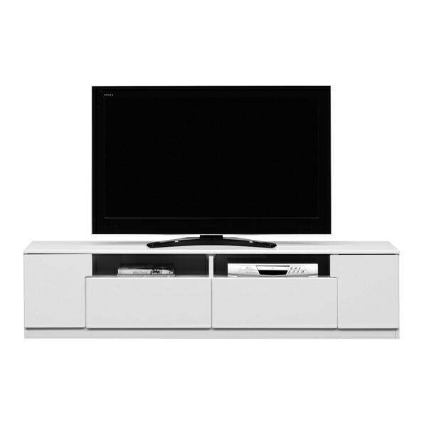テレビボードホワイト　展示品 TB-2476 幅240cm・光沢テレビボード白ホワイト鏡面UV塗装