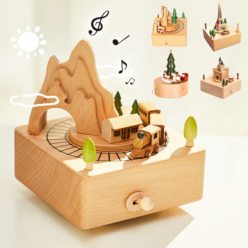THE SAN FRANCISCO MUSIC BOX サンタクロース 木製オルゴール ジングル