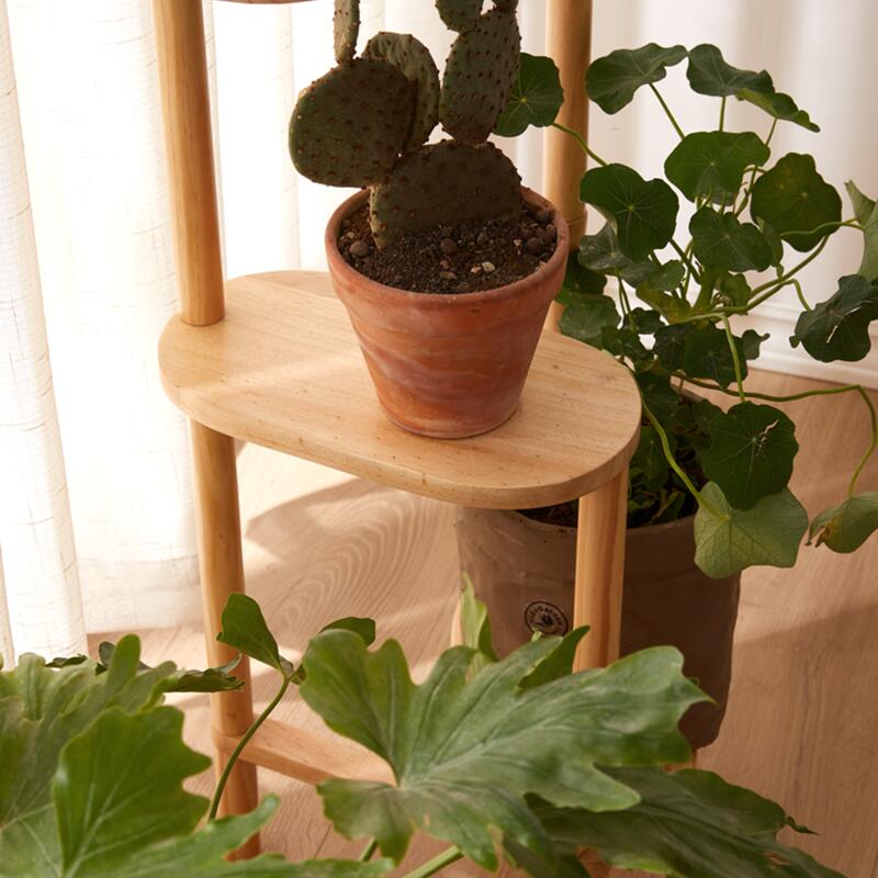 天然木 プランターベース 花台 植木鉢 鉢 ポット スタンド フラワースタンド 木製 ラック 3段 ブナの木 ナチュラル コンソールテーブル 置物台 サイドテーブル ベット ソファ おしゃれ 生活雑貨 観葉植物 鉢受け リビング インテリア 即日発送