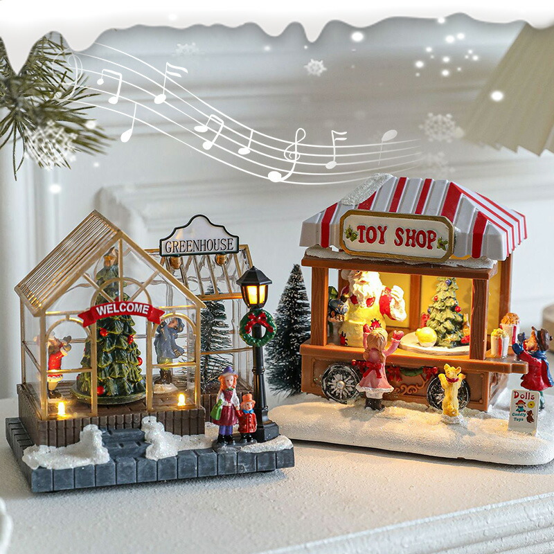 楽天市場】サンタクロースのおもちゃ屋さん クリスマス オルゴール