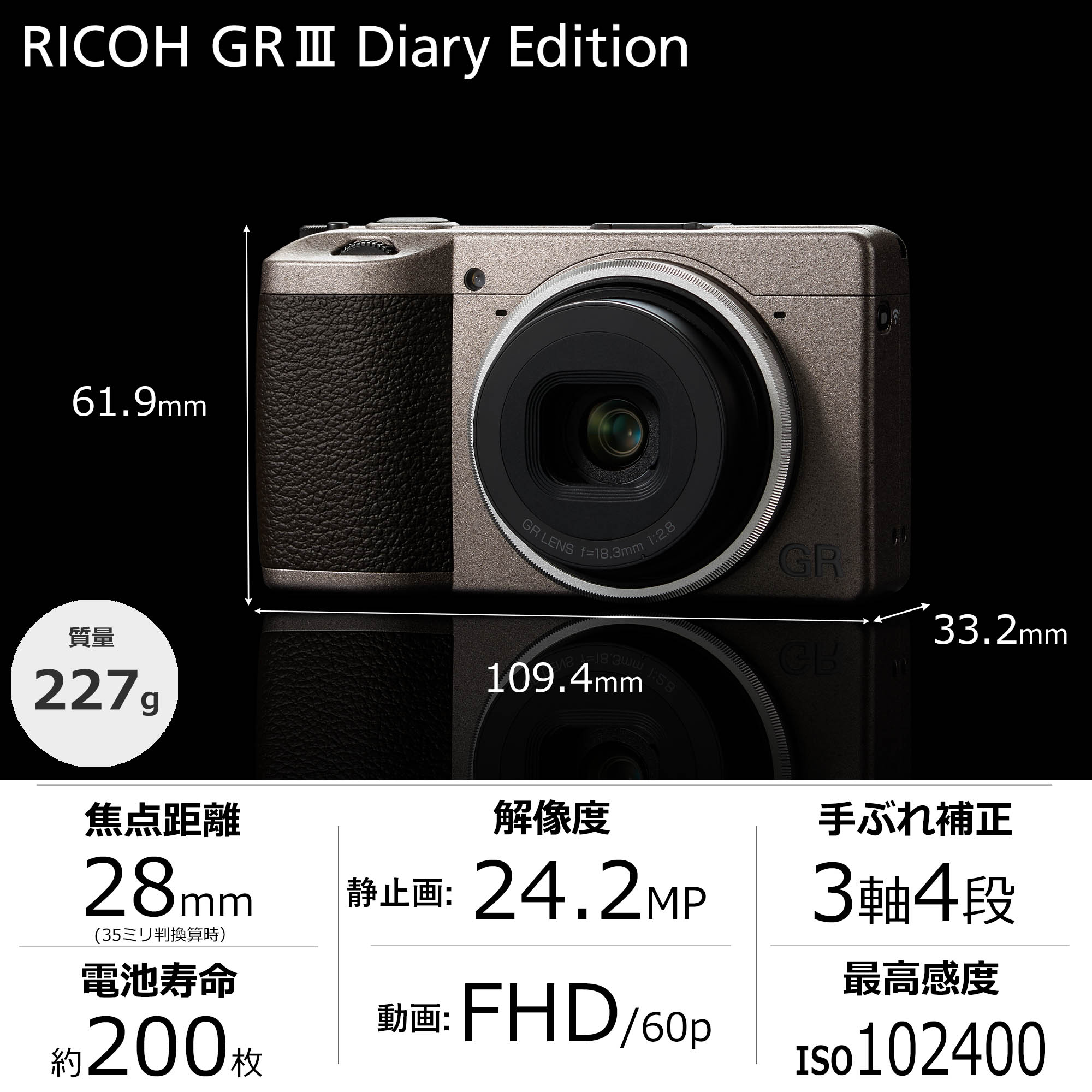 GRストア限定モデル完売しました》RICOH GR III Diary Edition Special 