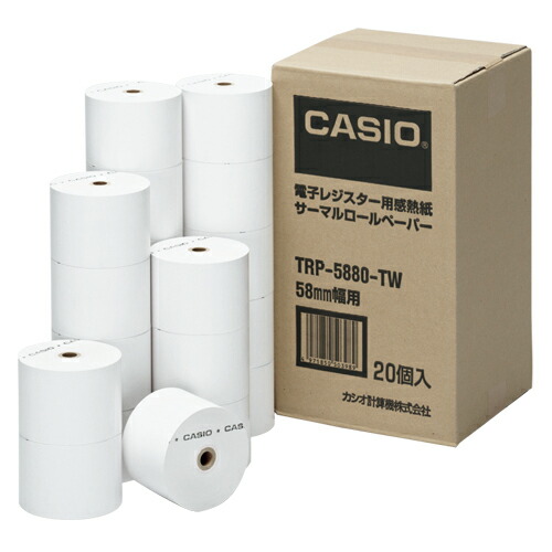 【カシオ】カシオレジスター用消耗品 ロールペーパー（サーマル紙)　（20巻)　[TRP-5880-TW]
