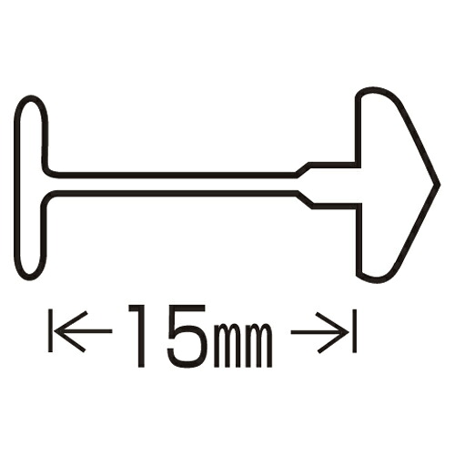 【バノック】値札ラベル貼付器 バノック５０３用　ＵＳピン（Ｓ専用)　15mm　（10000本)　[US-15MM]｜リコロshop